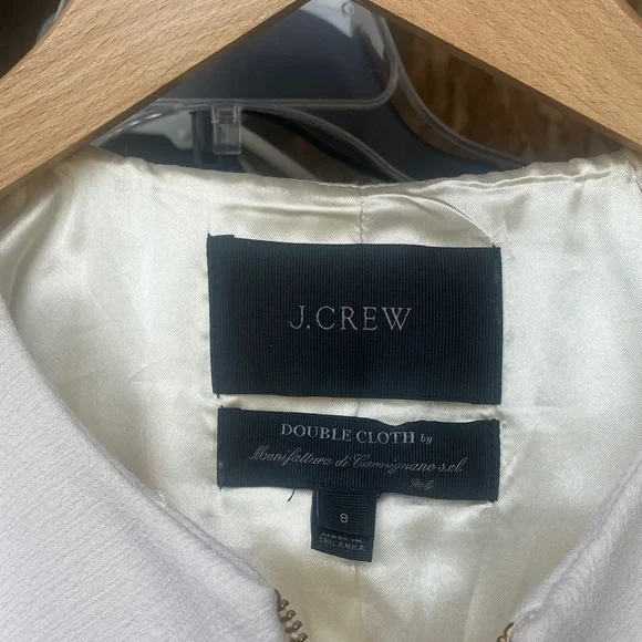 J. Crew Cream Zip-Up Jacket - Picture 2 of 6